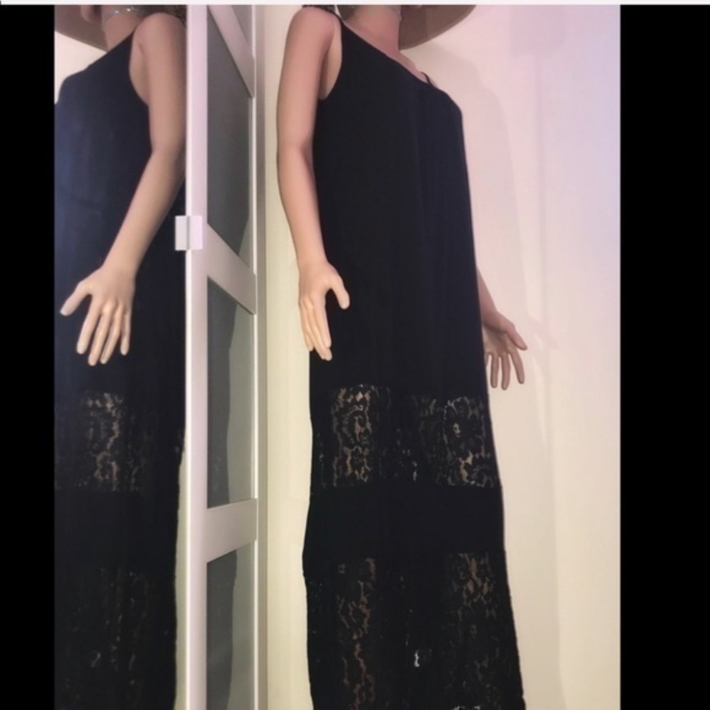 BOHO LACE MAXI BEACH DRESS COVER-UP BLACK S/M - Picture 7 of 11